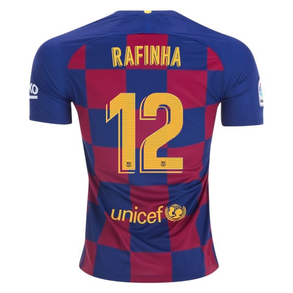 Camiseta Barcelona NO.12 Rafinha 1ª 2019/20 Azul Rojo
